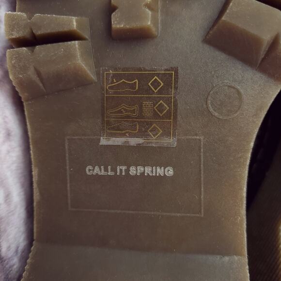 Call it spring women's size 7.5 vegan combat lace up boots snake print - Picture 12 of 13